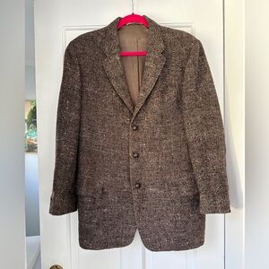 Kaiser Greenwich Village Vintage Three Button Hand Woven Irish Tweed Suit Jacket